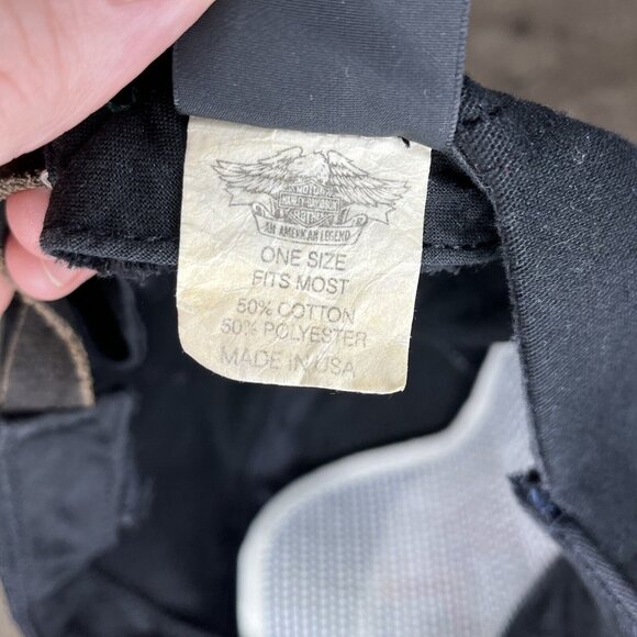 Harley-Davidson Motorcycle Strap Back Embroidered Hat - USA Made Ball Cap - Picture 10 of 12